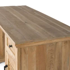 Wohnen Modern Country Schreibtisch mit Lamellentüren - Muray