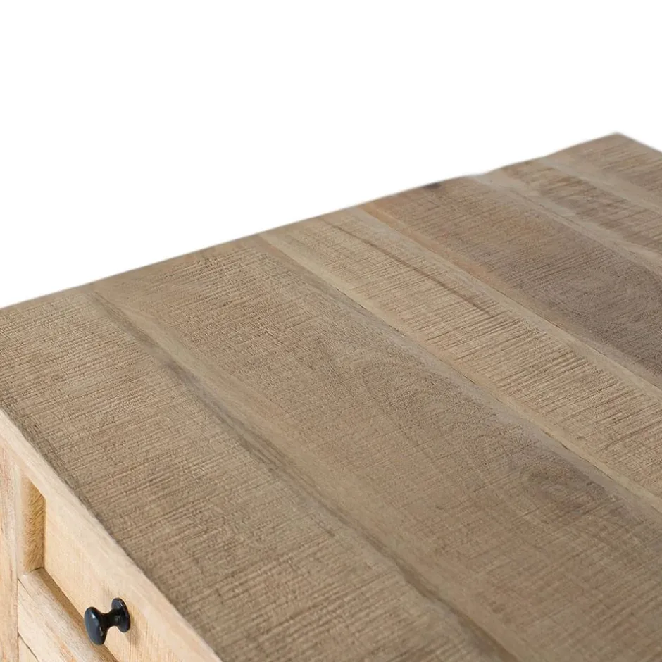 Wohnen Modern Country Schreibtisch mit Lamellentüren - Muray