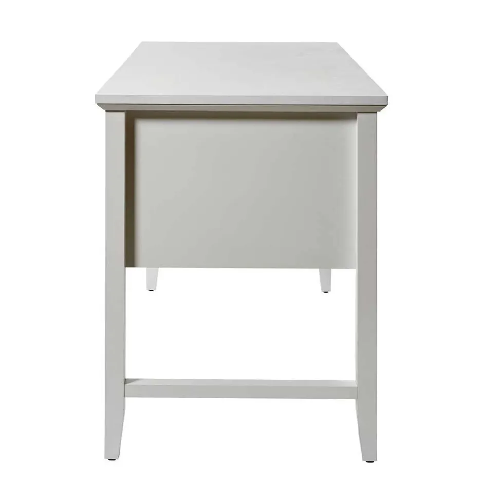 Wohnen Modern Country Schreibtisch in Weiß - Carter