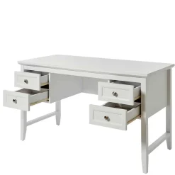 Wohnen Modern Country Schreibtisch in Weiß - Carter