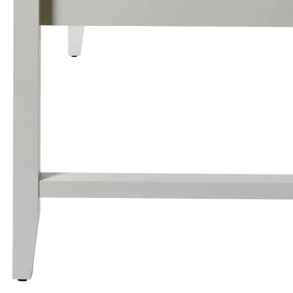 Wohnen Modern Country Schreibtisch in Weiß - Carter