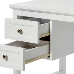 Wohnen Modern Country Schreibtisch in Weiß - Carter