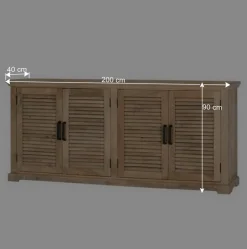 Modern Country Sideboard mit Lamellentüren - Muray^Wohnen Discount