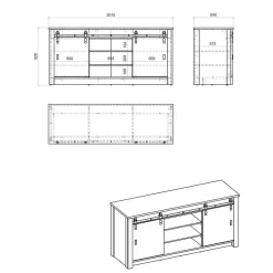 Modern Country Style Küche Möbel - Eture (vierteilig)^Wohnen Online
