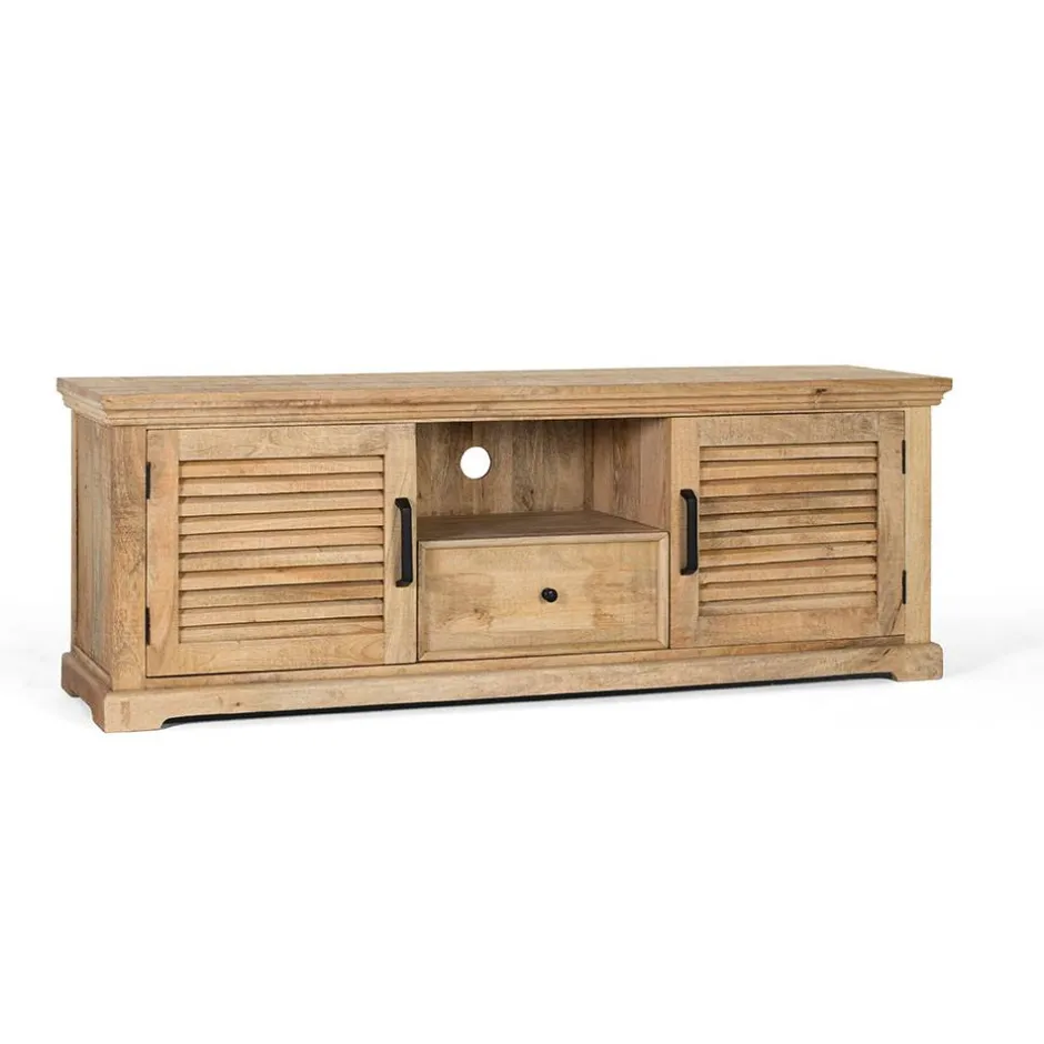 Modern Country TV Board mit Lamellentüren - Muray^Wohnen Discount