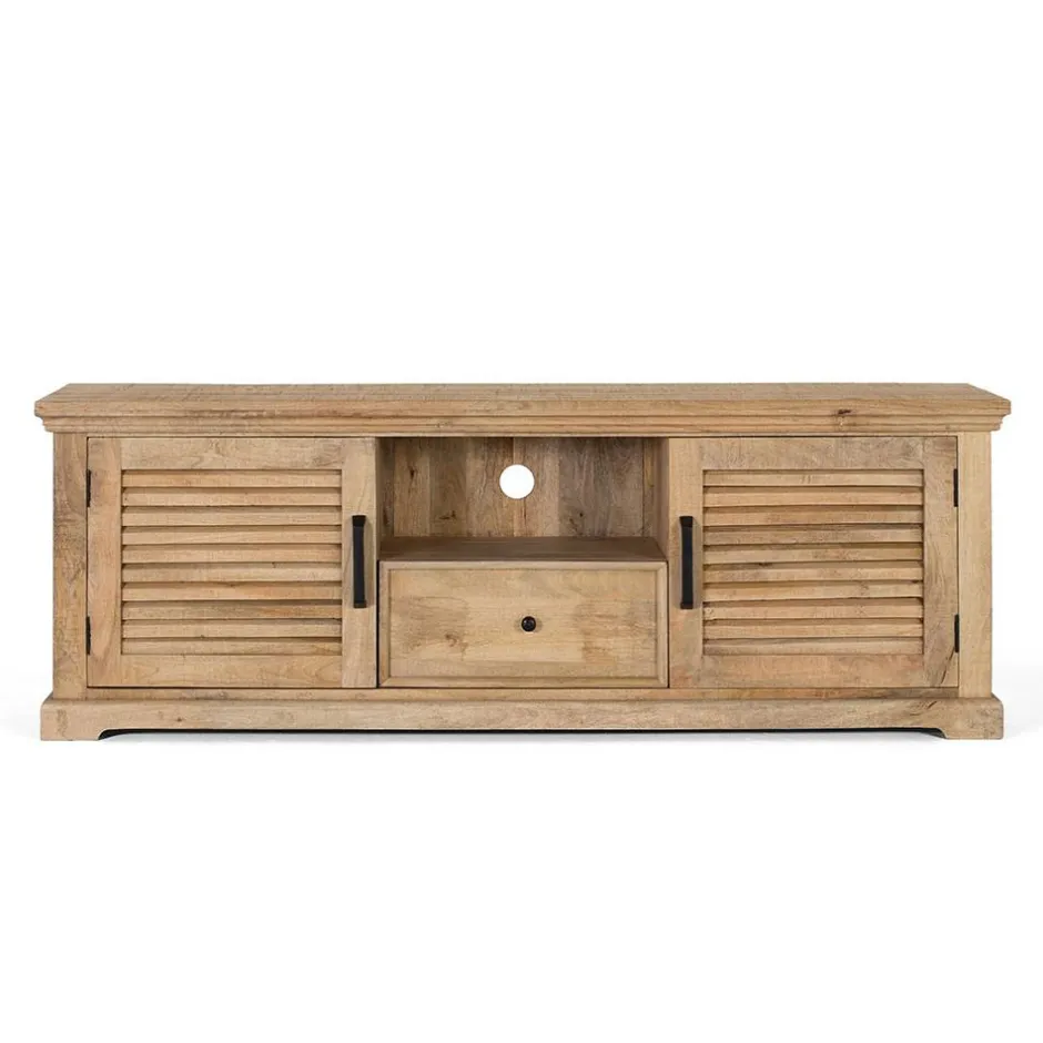 Modern Country TV Board mit Lamellentüren - Muray^Wohnen Discount