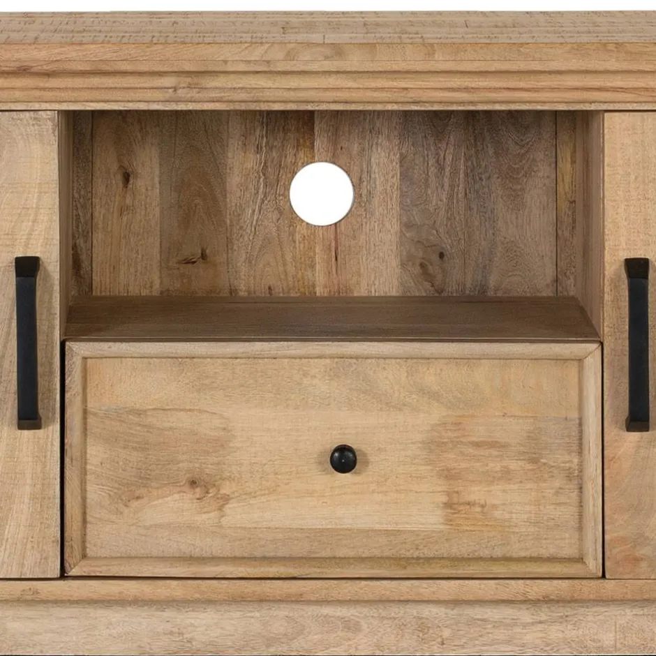 Modern Country TV Board mit Lamellentüren - Muray^Wohnen Discount