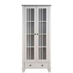 Modern Country Vitrine in Weiß mit Grau - Sumatra^Wohnen Best