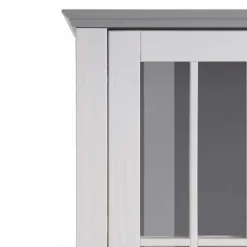 Modern Country Vitrine in Weiß mit Grau - Sumatra^Wohnen Best