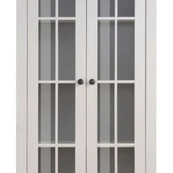 Modern Country Vitrine in Weiß mit Grau - Sumatra^Wohnen Best