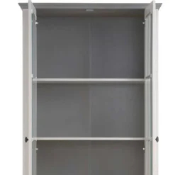 Modern Country Vitrine in Weiß mit Grau - Sumatra^Wohnen Best