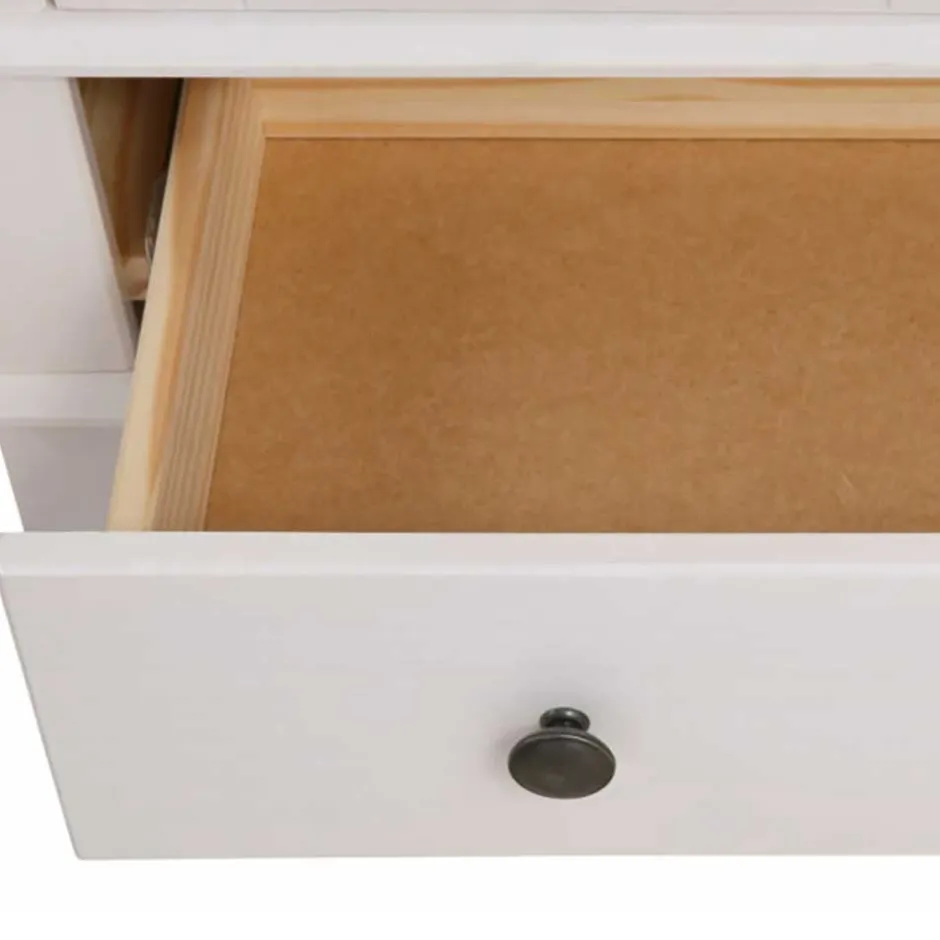 Modern Country Vitrine in Weiß mit Grau - Sumatra^Wohnen Best