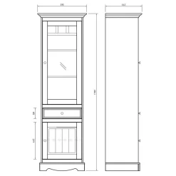 Wohnen Modern Country Vitrine zweifarbig - Vitablo