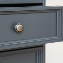 Wohnen Modern Country Vitrinenschrank in Grau & Kiefer - Eromsia