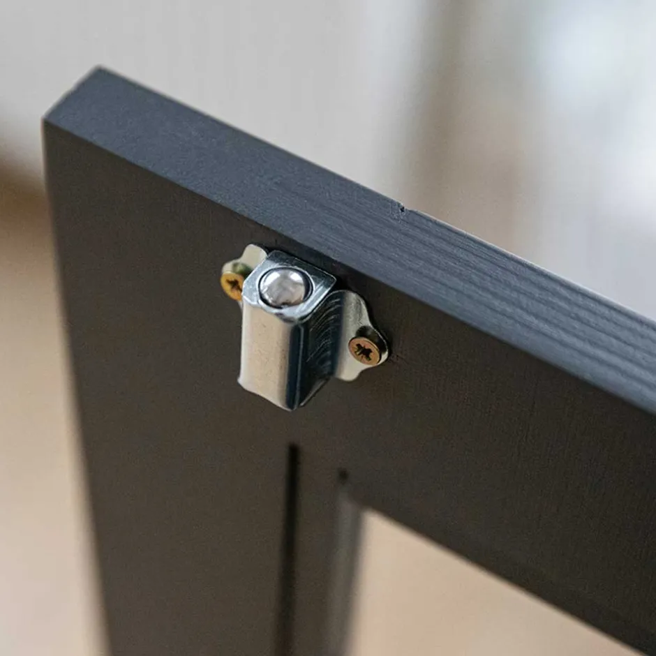 Wohnen Modern Country Vitrinenschrank in Grau & Kiefer - Eromsia