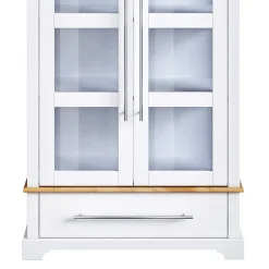 Wohnen Modern Country Vitrinenschrank zweifarbig - Eyzaco