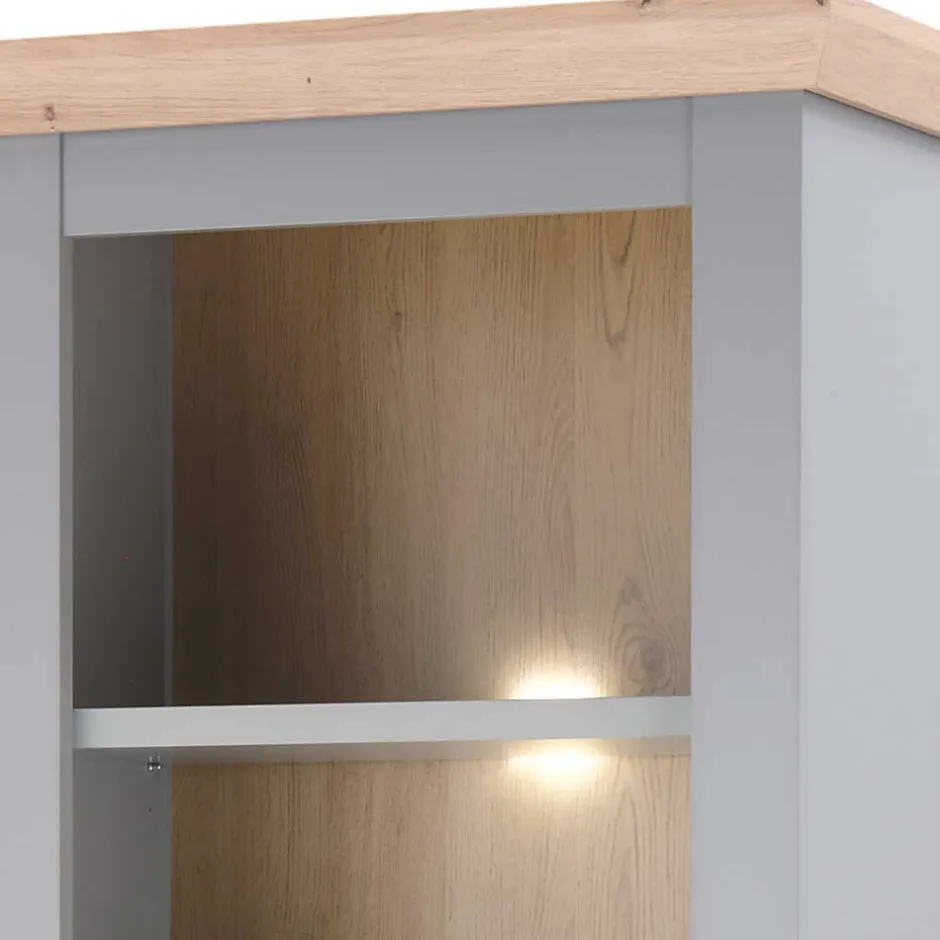 Wohnen Modern Country Wohnwand Set - Buleta (vierteilig)