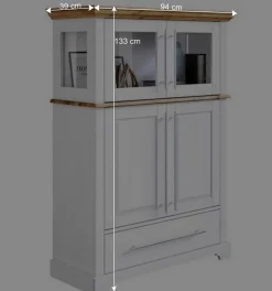 Wohnen Modern Country Wohnzimmerschrank zweifarbig - Eyzaco