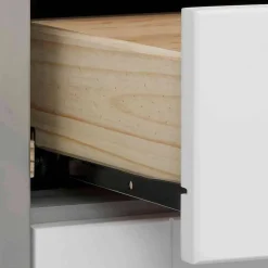 Moderne Anrichte mit Regal in Weiß & Grau - Lurgeno^Wohnen Discount