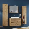 Wohnen Moderne Badmöbel im Holzlook - Toulon (vierteilig)