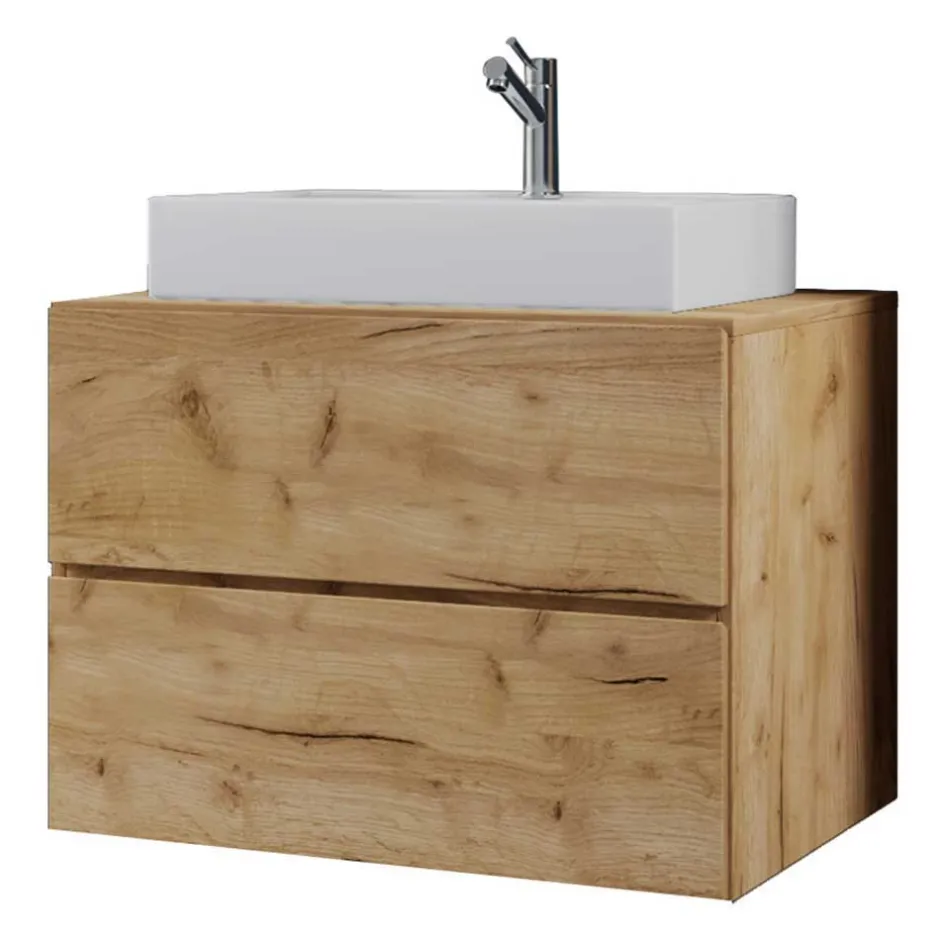 Wohnen Moderne Badmöbel im Holzlook - Toulon (vierteilig)