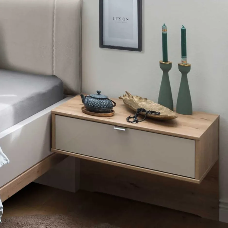 Wohnen Moderne Design Bettanlage mit Kunstleder - Crascanu (dreiteilig)