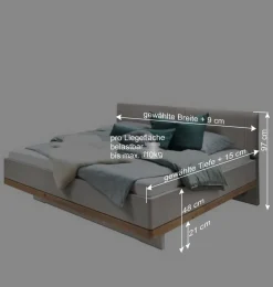 Wohnen Moderne Design Bettanlage mit Kunstleder - Crascanu (dreiteilig)