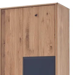 Wohnen Moderne Echtholz Vitrine aus Eiche Massivholz - Assela