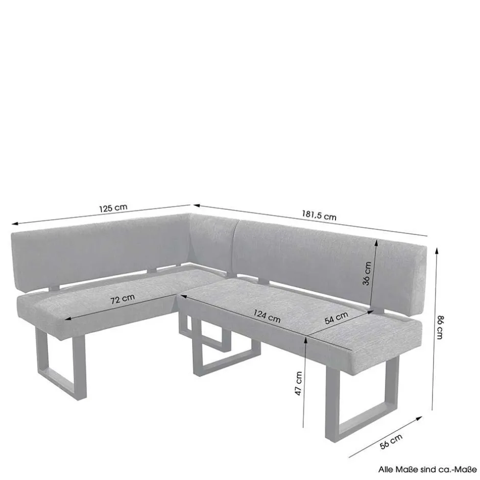 Moderne Eckbank mit drei Sitzplätzen - Olegana^Wohnen Clearance