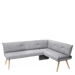 Moderne Eckbank mit grauem Stoffbezug - Eleonora^Wohnen Discount
