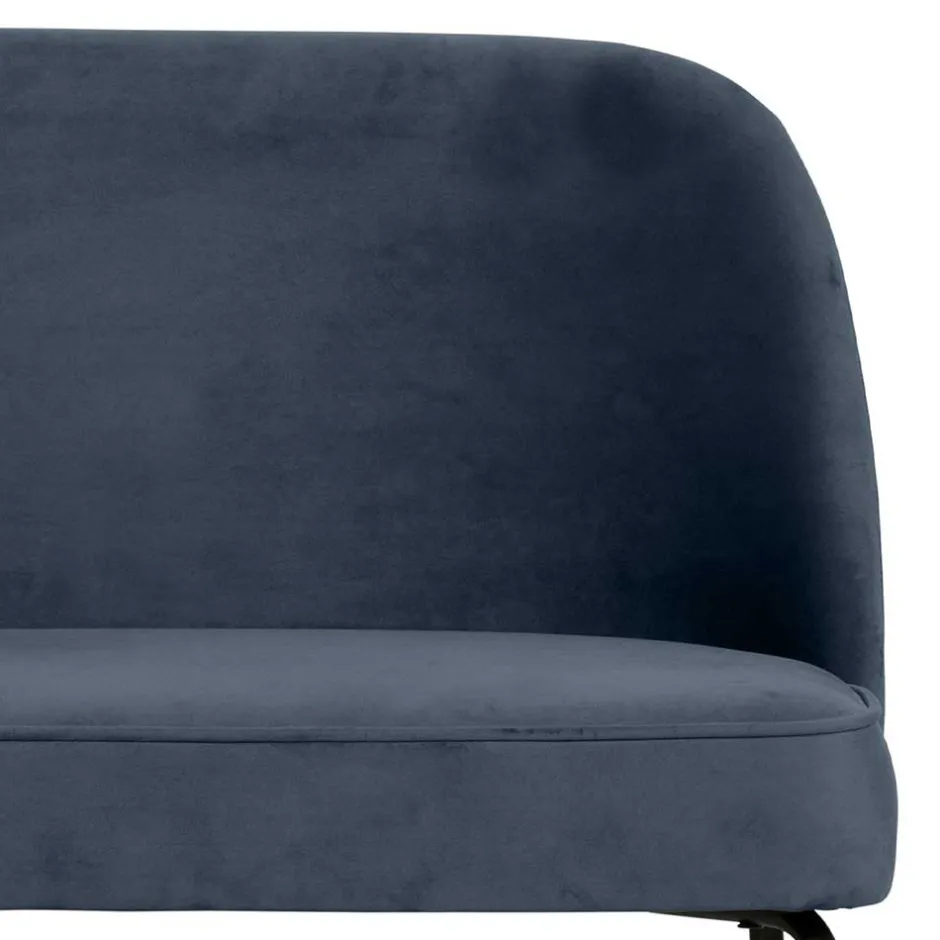 Wohnen Moderne Esszimmerbank in Petrol Samt - Plicardo