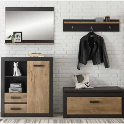 Wohnen Moderne Flureinrichtung 199 cm breit - Ebrican (vierteilig)