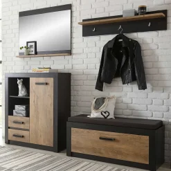 Wohnen Moderne Flureinrichtung 199 cm breit - Ebrican (vierteilig)