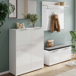 Wohnen Moderne Flurkombination in Weiß - Kofi (vierteilig)