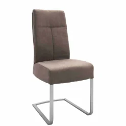 Moderne Freischwingerstühle Yidana in Beige Microfaser (2er Set)^Wohnen