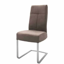 Moderne Freischwingerstühle Yidana in Beige Microfaser (2er Set)^Wohnen