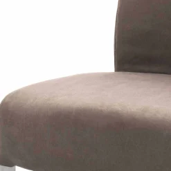 Moderne Freischwingerstühle Yidana in Beige Microfaser (2er Set)^Wohnen