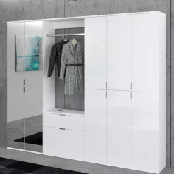 Wohnen Moderne Garderobenmöbel Schrankwand - Ejulia (vierteilig)