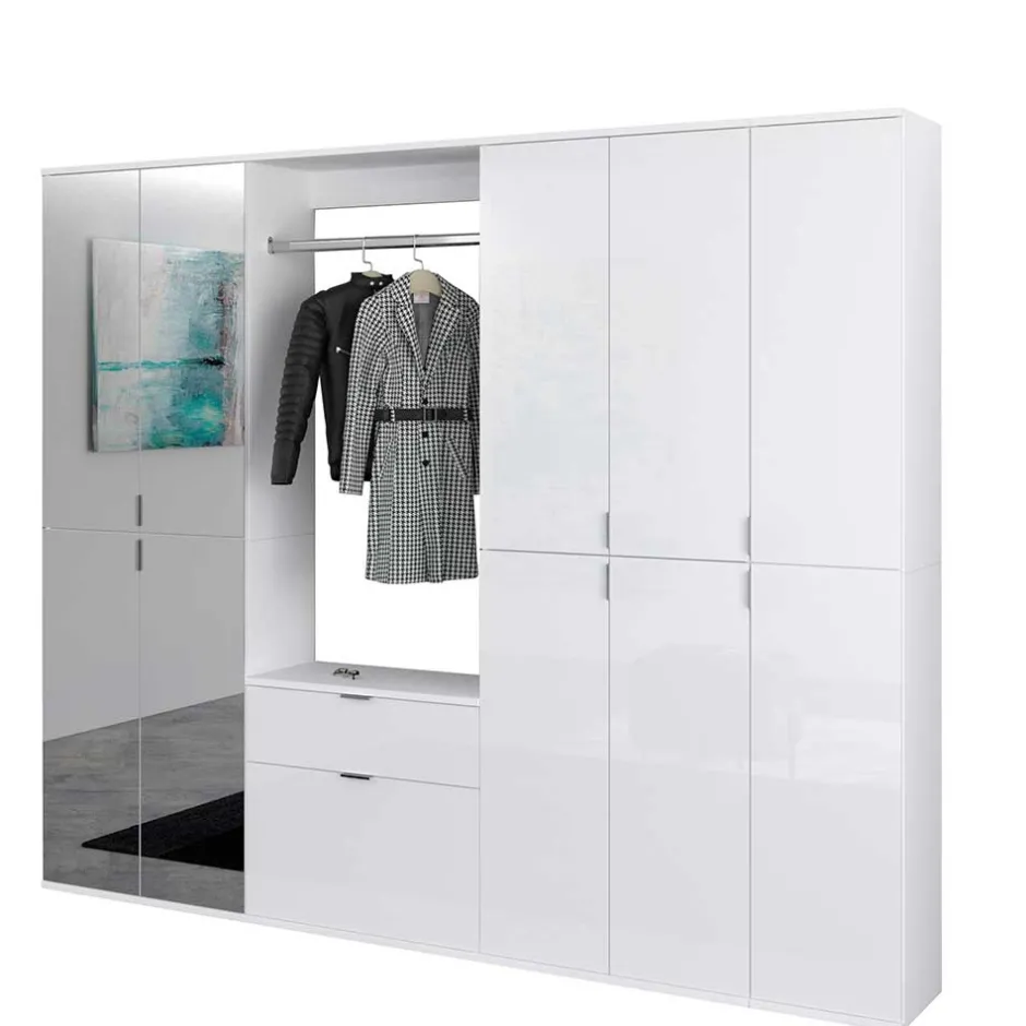 Wohnen Moderne Garderobenmöbel Schrankwand - Ejulia (vierteilig)