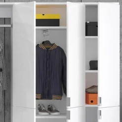 Wohnen Moderne Garderobenmöbel Schrankwand - Ejulia (vierteilig)