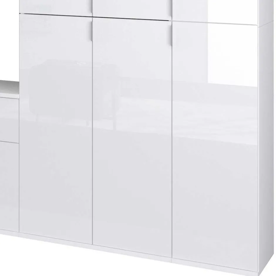 Wohnen Moderne Garderobenmöbel Schrankwand - Ejulia (vierteilig)