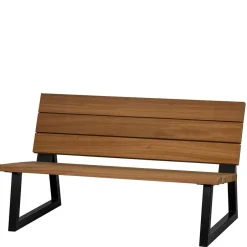 Wohnen Moderne Gartenbank aus Abachi Holz - Liz