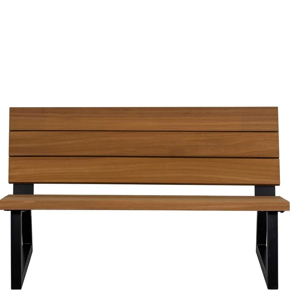 Wohnen Moderne Gartenbank aus Abachi Holz - Liz