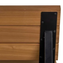 Wohnen Moderne Gartenbank aus Abachi Holz - Liz