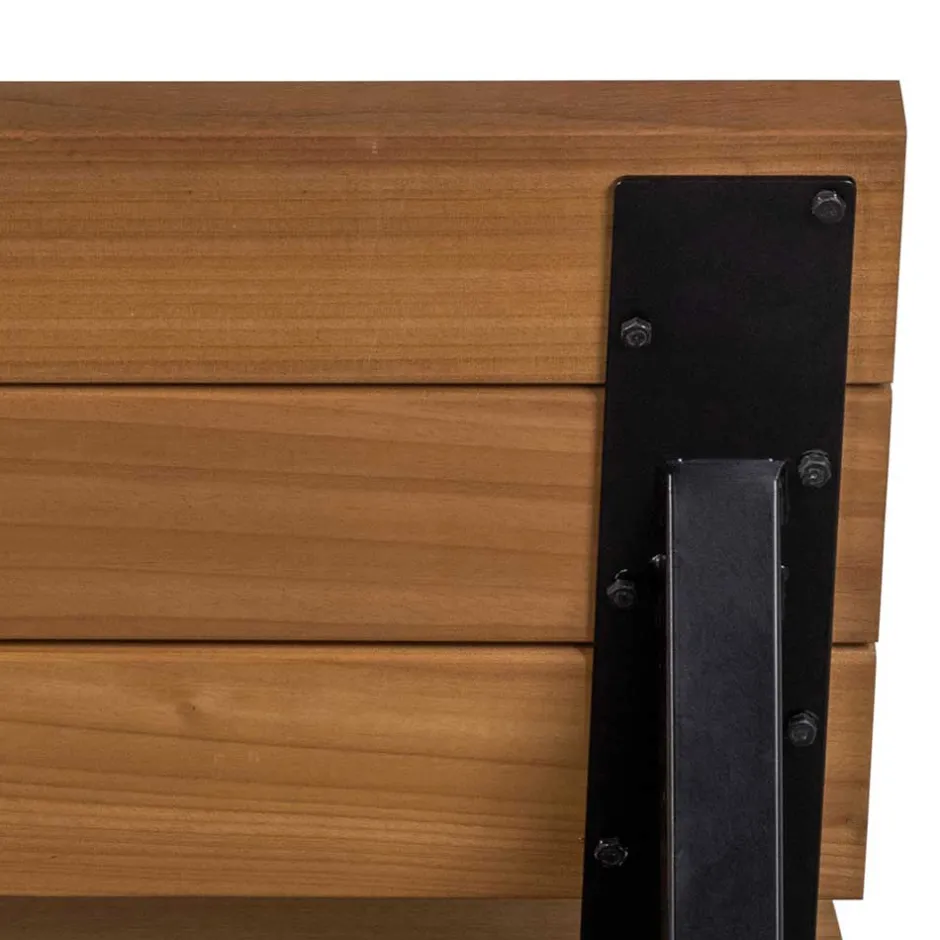 Wohnen Moderne Gartenbank aus Abachi Holz - Liz