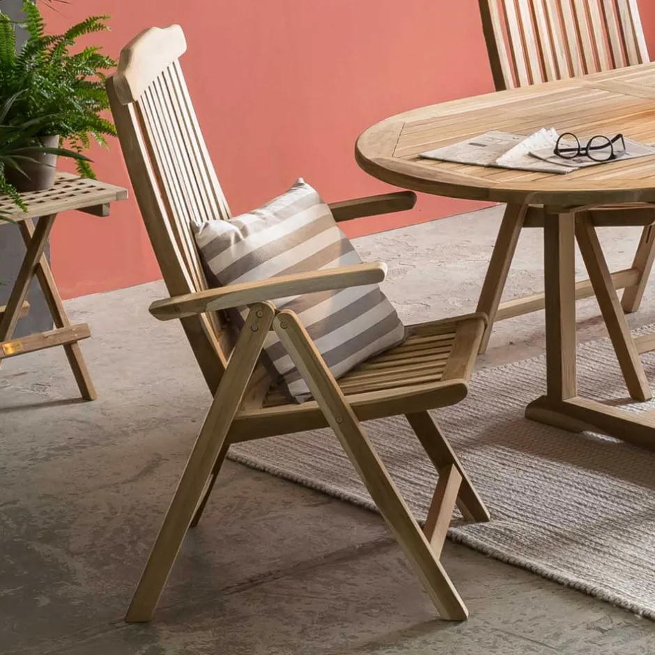 Wohnen Moderne Gartensitzgruppe aus Teak Massivholz - Klahuma (fünfteilig)