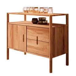 Wohnen Moderne Holzkommode mit Fach & Tür - Indrya