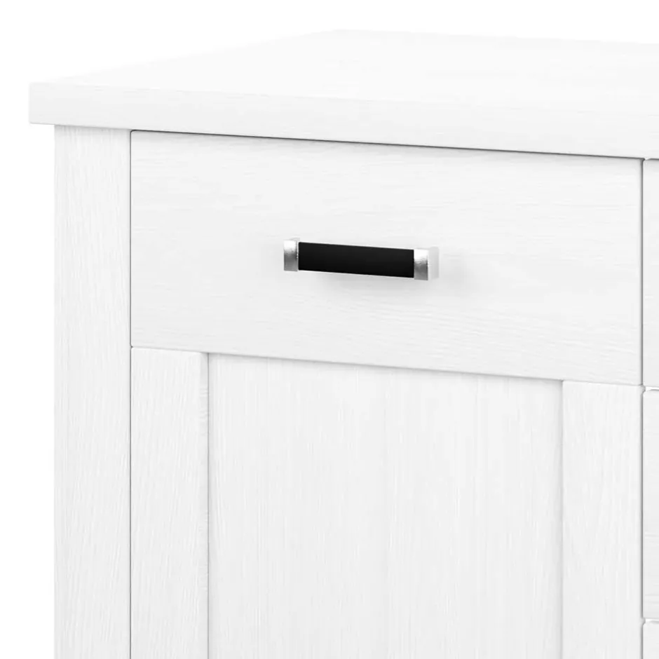 Wohnen Moderne Kombi Kommode in Weiß Pinie - Imtreba