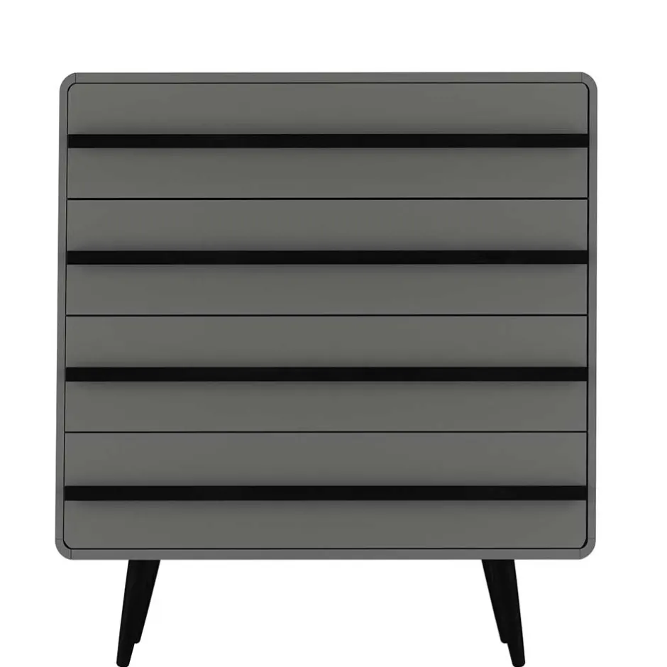 Moderne Kommode in Grau mit Schwarz - Pavias^Wohnen Discount