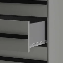 Moderne Kommode in Grau mit Schwarz - Pavias^Wohnen Discount